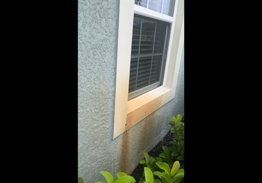 Before Rusty Window Sill