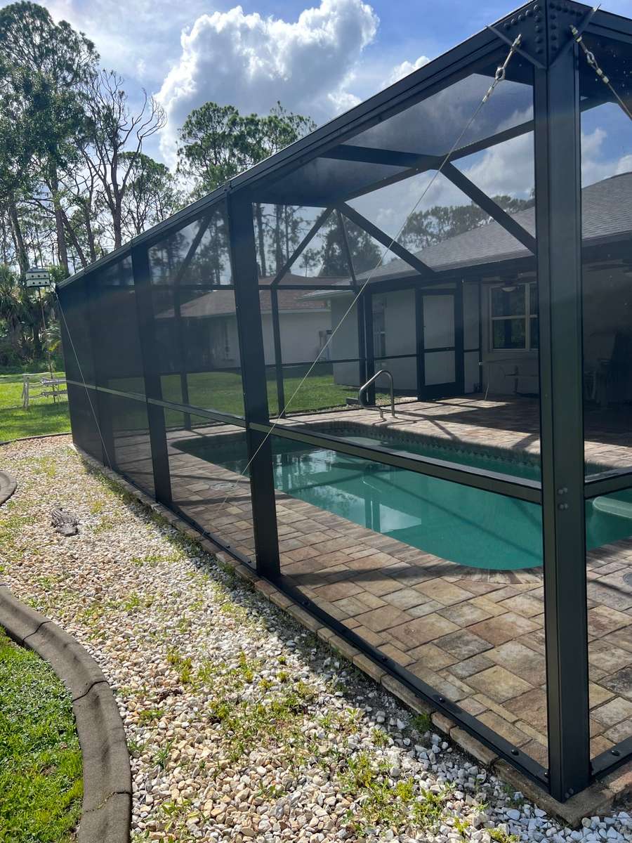 Pool Cage Cleaning AFTER!