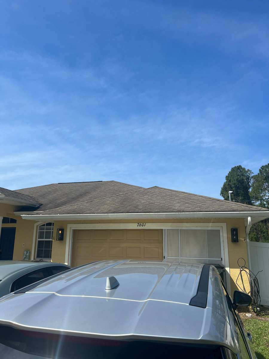 Roof Cleaning before...