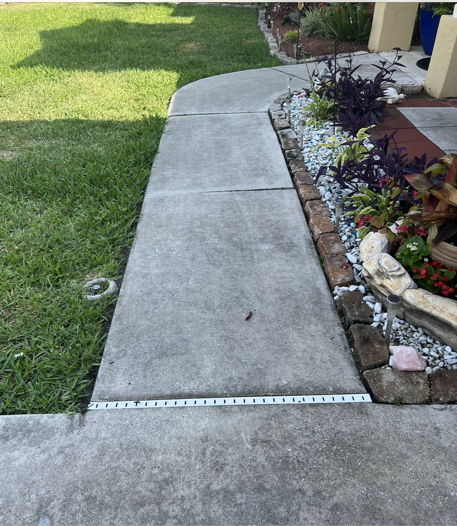 Walkway Cleaning before...